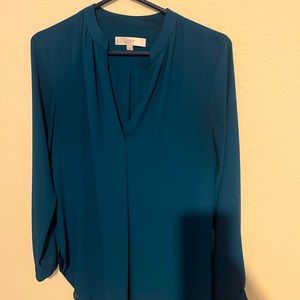 LOFT Beautiful Blue Green Top. EUC.